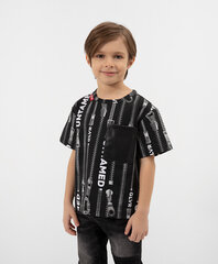 Футболка с фотопринтом и нашивками для мальчиков Gulliver, черная  цена и информация | Рубашка для мальчиков | pigu.lt