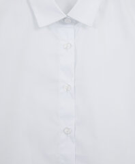 Блузка приталенного силуэта с коротким рукавом для девочек Gulliver, белая цена и информация | Футболка для девочек | pigu.lt