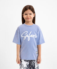Футболка оверсайз с коротким рукавом для девочек Gulliver, голубая  цена и информация | Рубашки для девочек | pigu.lt