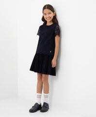 Блузка кружевная с коротким рукавом для девочек Gulliver, синяя цена и информация | Рубашки для девочек | pigu.lt