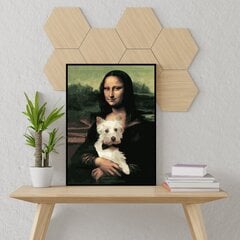 Картина по номерам "Мона Лиза и пес" Oh Art! 40x50 см цена и информация | Живопись по номерам | pigu.lt
