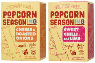 Приправы для попкорна Johnny Spice, 2 x 180 г цена и информация | Специи, наборы специй | pigu.lt