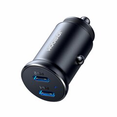 Joyroom JR-CCN06 30W 2x USB-C mini car charger metal - black цена и информация | Зарядные устройства для телефонов | pigu.lt