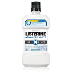 Burnos skalavimo skystis Listerine Advanced White Mild Taste, 500 ml kaina ir informacija | Dantų šepetėliai, pastos | pigu.lt