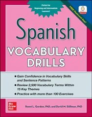 Spanish Vocabulary Drills цена и информация | Пособия по изучению иностранных языков | pigu.lt