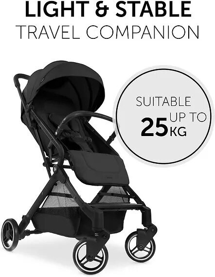Hauck vežimėlis Travel N Care, Black kaina ir informacija | Vežimėliai | pigu.lt