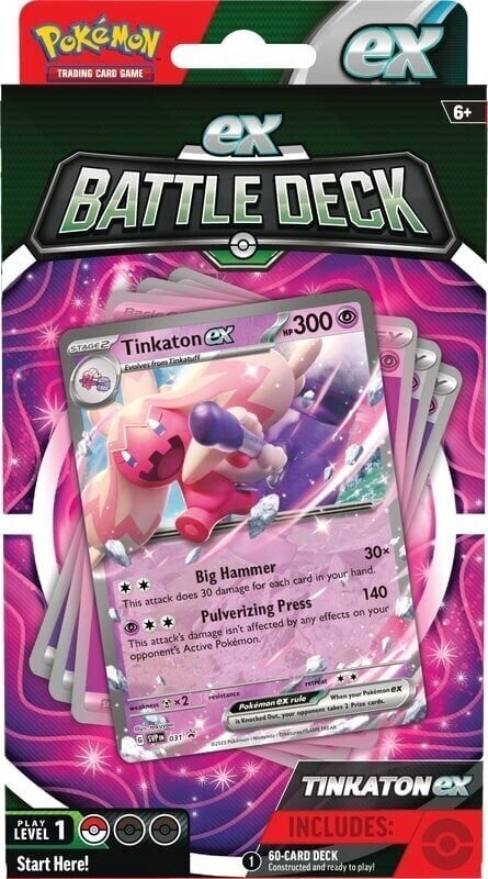 Kortų žaidimas Pokemon TCG - Tinkatonex Battle Deck EX, EN kaina ir informacija | Stalo žaidimai, galvosūkiai | pigu.lt