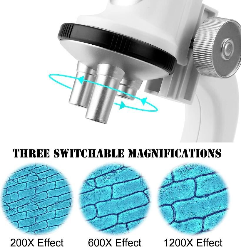 Mikroskopo rinkinys vaikams 200/1200x kaina ir informacija | Lavinamieji žaislai | pigu.lt