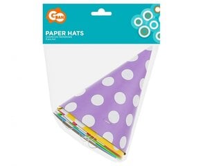 Бумажные kолпачки с точками, 5 разных цветов, 25 шт. цена и информация | Праздничные декорации | pigu.lt