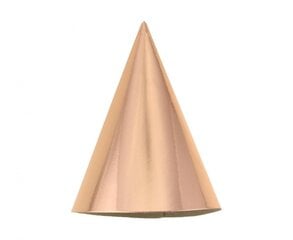 Бумажные шапочки золотисто-розового цвета, 15 шт. цена и информация | Праздничные декорации | pigu.lt