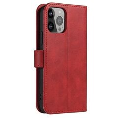 Piniginė su stovu iPhone 15 Magnet Case - raudona kaina ir informacija | Telefono dėklai | pigu.lt