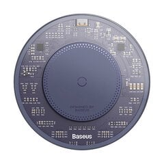 Wireless Qi inductive charger Baseus Simple 2, 15W with USB-C to USB-C cable (purple) цена и информация | Зарядные устройства для телефонов | pigu.lt