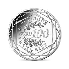 Kolekcinė 100 Eur moneta Charles de Gaulle, sidabrinė kaina ir informacija | Numizmatika | pigu.lt
