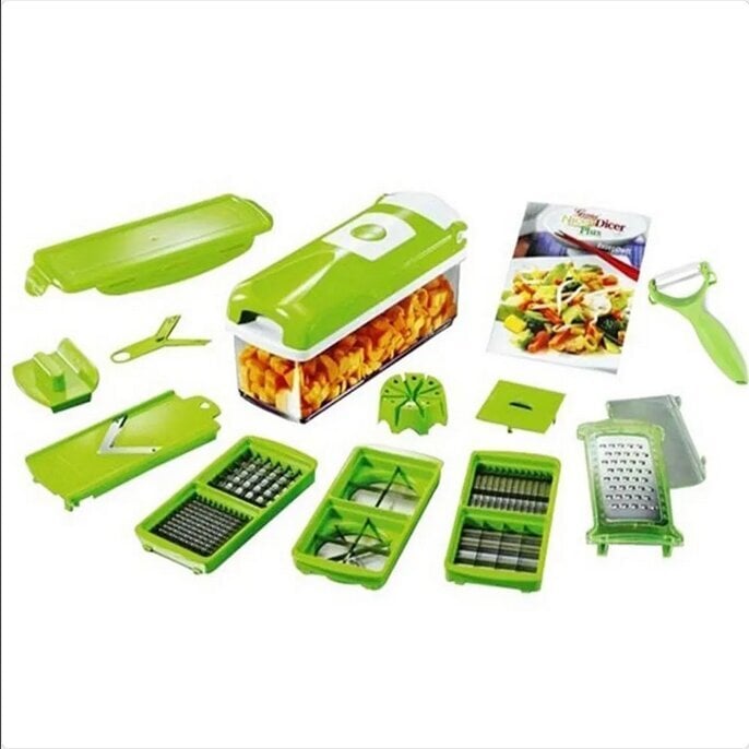 Daržovių smulkintuvas-pjaustyklė, 13x23 cm kaina ir informacija | Virtuvės įrankiai | pigu.lt