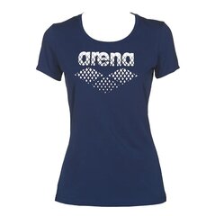 Marškinėliai moterims Arena Essential Big Logo T-shirt, mėlyni kaina ir informacija | Palaidinės, marškiniai moterims | pigu.lt