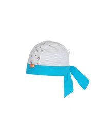 Детская шапка AJS 346279 03, белая/бирюзовая, 346279*03-052 цена и информация | Шапки, перчатки, шарфики для новорожденных | pigu.lt