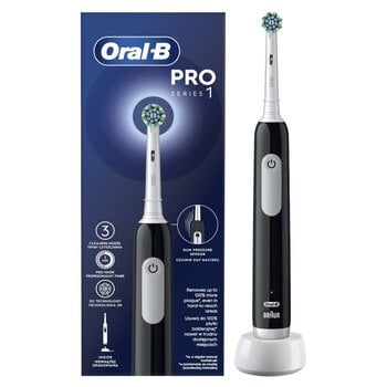 Oral-B Pro Series 1 Black Cross Action kaina ir informacija | Elektriniai dantų šepetėliai | pigu.lt