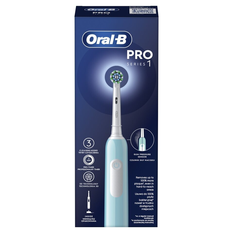 Oral-B Pro Series 1 Caribbean Blue Cross Action kaina ir informacija | Elektriniai dantų šepetėliai | pigu.lt