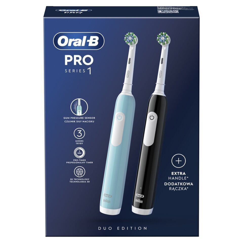 Oral-B Pro Series 1 + Duo pack kaina ir informacija | Elektriniai dantų šepetėliai | pigu.lt