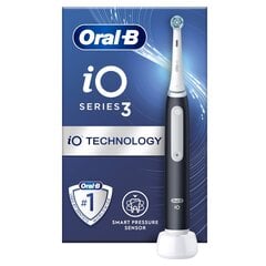 Oral-B iO3 Series Matt Black kaina ir informacija | Elektriniai dantų šepetėliai | pigu.lt