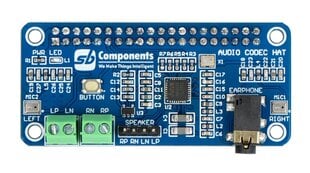 Garso kodeko priedėlis - garso plokštė su mikrofonais, skirta Raspberry Pi цена и информация | Электроника с открытым кодом | pigu.lt