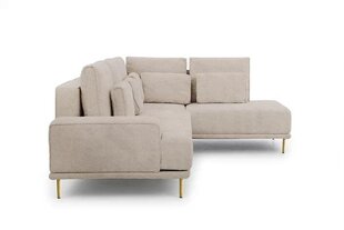 Dešininė kampinė sofa Bogart Nicole, ruda kaina ir informacija | Minkšti kampai | pigu.lt