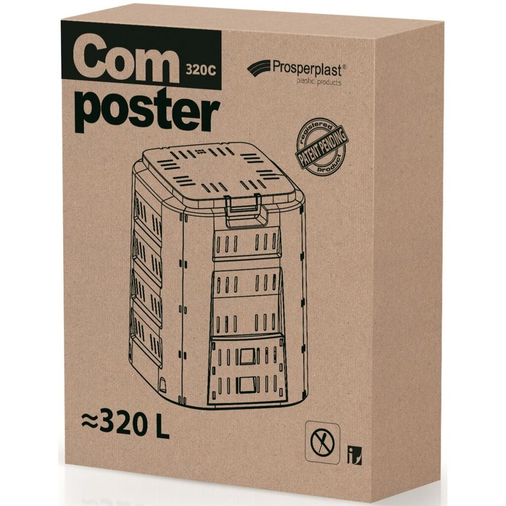 Komposto dėžė Compogreen, 320L kaina ir informacija | Komposto dėžės, lauko konteineriai | pigu.lt