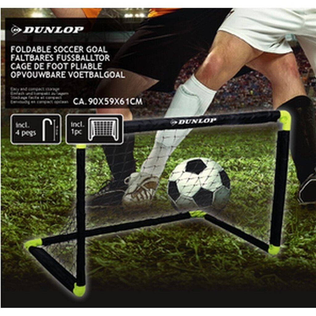 Futbolo vartai Dunlop, 90x59x61 cm цена и информация | Futbolo vartai ir tinklai | pigu.lt