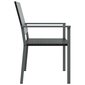 6-ių kėdžių komplektas vidaXL, juodas цена и информация | Lauko kėdės, foteliai, pufai | pigu.lt