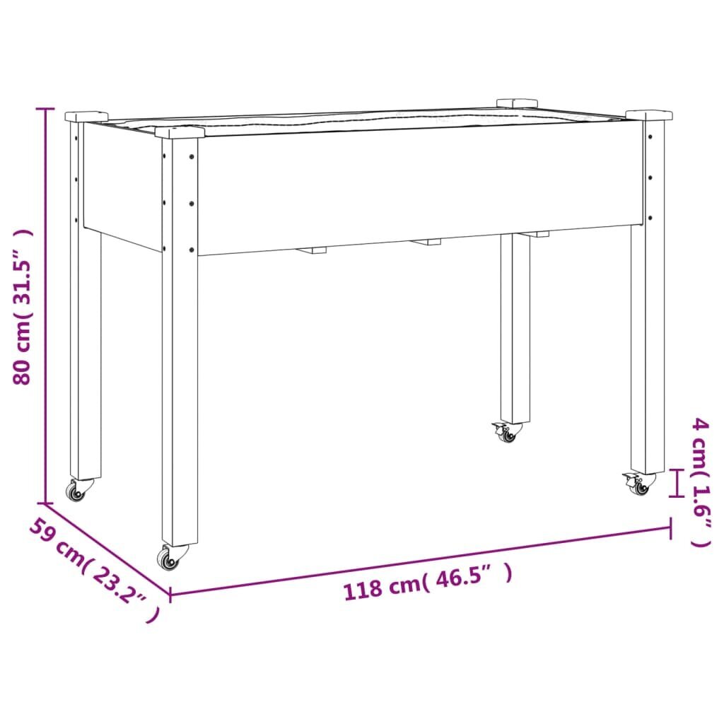 Lovelis vidaXL, 118x59x80 cm kaina ir informacija | Loveliai | pigu.lt