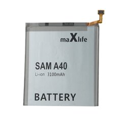 Maxlife battery for Samsung Galaxy A40 A405 EB-BA405ABE 3100mAh цена и информация | Батарейки | pigu.lt