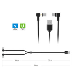 Dobe Magnetic Double USB - Type-c зарядный кабель TP5-2520 цена и информация | Кабели для телефонов | pigu.lt