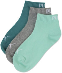 Kojinės vaikams Puma Kids Quarter Grey Green 907375, mėlynos kaina ir informacija | Kojinės, pėdkelnės berniukams | pigu.lt