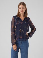 Женская блузка Vero Moda 10295551*02, тёмно-синяя /розовая, 5715432291555 цена и информация | Женские блузки, рубашки | pigu.lt