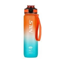Бутылка для воды NILS NCD68, 1000 мл, оранжево-синяя цена и информация | Фляги для воды | pigu.lt