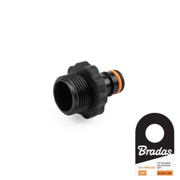 Įrankių adapteris Bradas Black Line, 3/4" vyriškas kaina ir informacija | Laistymo įranga, purkštuvai | pigu.lt