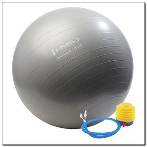 Gimnastikos kamuolys HMS, pilkas kaina ir informacija | Gimnastikos kamuoliai | pigu.lt