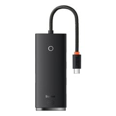 HUB  Adapter 4-Port USB-C Baseus OS-Lite 25cm (Black) цена и информация | Адаптеры, USB-разветвители | pigu.lt