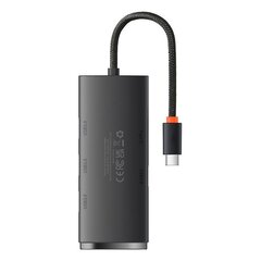 HUB  Adapter 4-Port USB-C Baseus OS-Lite 25cm (Black) цена и информация | Адаптеры, USB-разветвители | pigu.lt