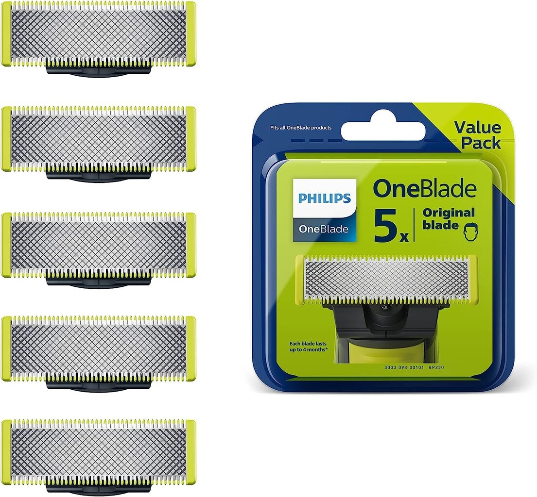Philips OneBlade QP250/50 Pack цена и информация | Grožio prekių priedai | pigu.lt