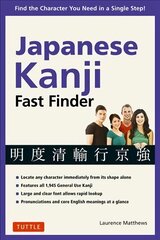 Japanese Kanji Fast Finder: Find the Character you Need in a Single Step! kaina ir informacija | Užsienio kalbos mokomoji medžiaga | pigu.lt