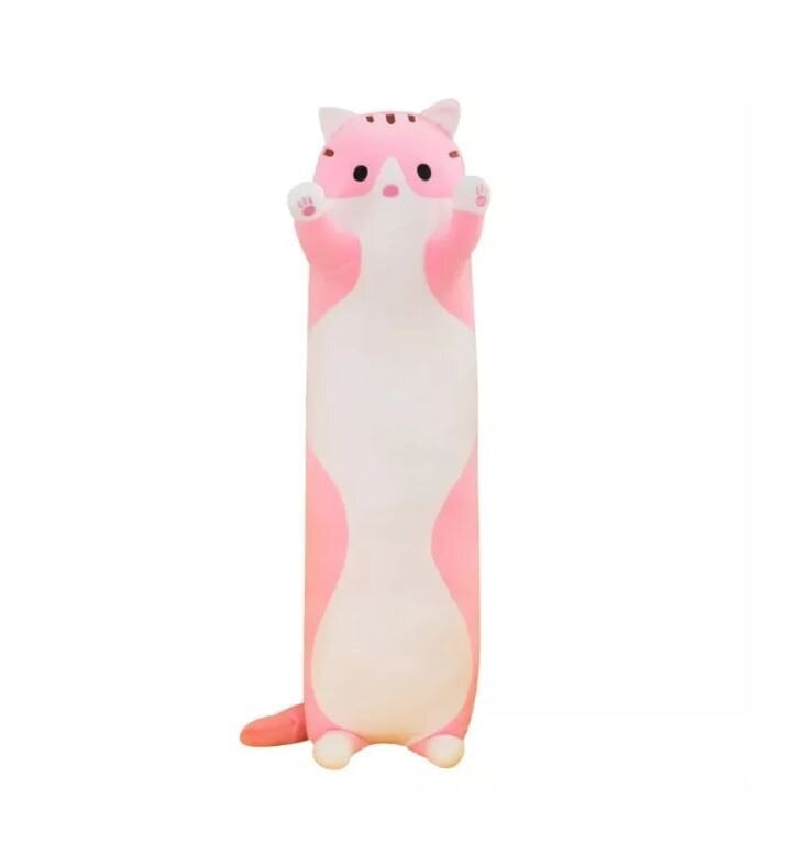 Pliušinis žaislas Katinas, 110 cm, rožinis kaina ir informacija | Minkšti (pliušiniai) žaislai | pigu.lt