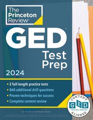 Princeton Review GED Test Prep, 2024: 2 Practice Tests plus Review & Techniques plus Online Features 2024 цена и информация | Книги для подростков  | pigu.lt