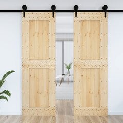 vidaXL Durys, 70x210cm, pušies medienos masyvas kaina ir informacija | Vidaus durys | pigu.lt