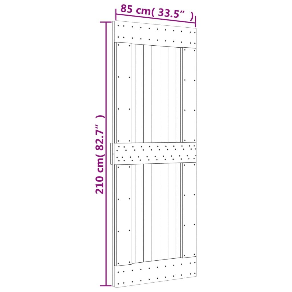 Durys, 85x210cm, pušies medienos masyvas kaina ir informacija | Vidaus durys | pigu.lt