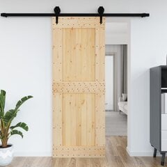 Durys, 85x210cm, pušies medienos masyvas цена и информация | Межкомнатные двери | pigu.lt