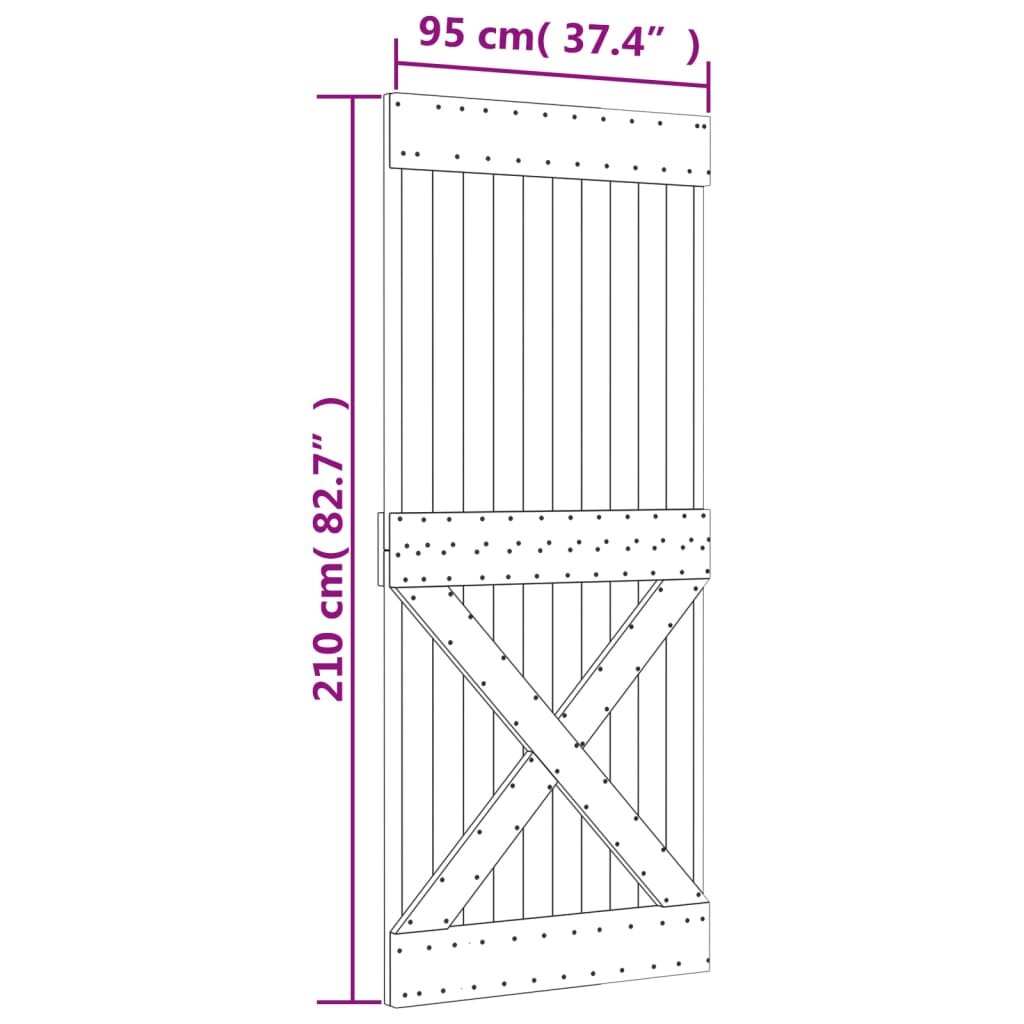 Stumdomos durys VidaXL, 95x210 cm kaina ir informacija | Vidaus durys | pigu.lt