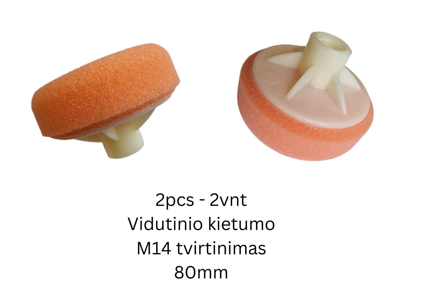 Kieta poliravimo kempinė PoshPads, 2vnt, oranžinė kaina ir informacija | Autochemija | pigu.lt