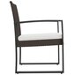 2-jų kėdžių komplektas vidaXL, juodas kaina ir informacija | Lauko kėdės, foteliai, pufai | pigu.lt
