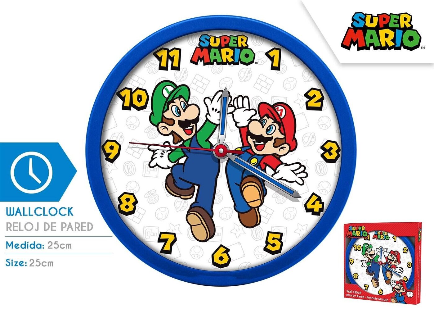 Sieninis laikrodis vaikams Super Mario GSM3063 цена и информация | Aksesuarai vaikams | pigu.lt